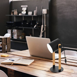 Lampe de table Hornwood noire E27 28 W EGLO