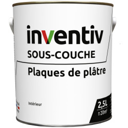 Sous-couche pour plaques de plâtre blanc mat 2,5 L INVENTIV