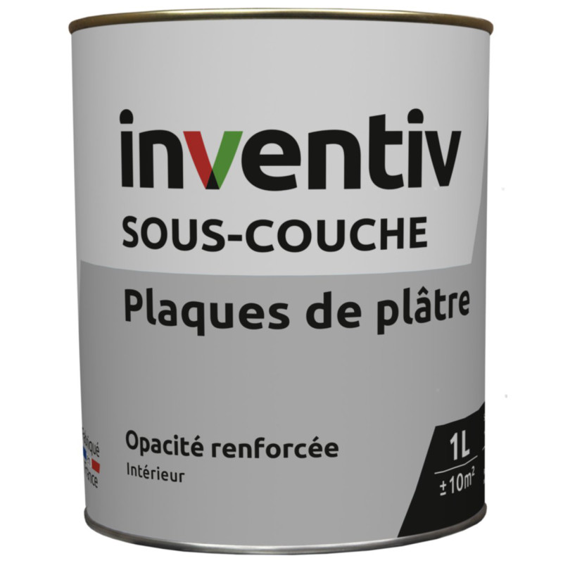 Sous-couche pour plaques de plâtre Pro blanc mat 1 L INVENTIV