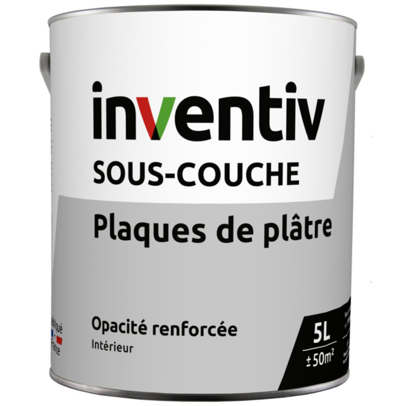 Sous-couche pour plaques de plâtre Pro blanc mat 5 L INVENTIV