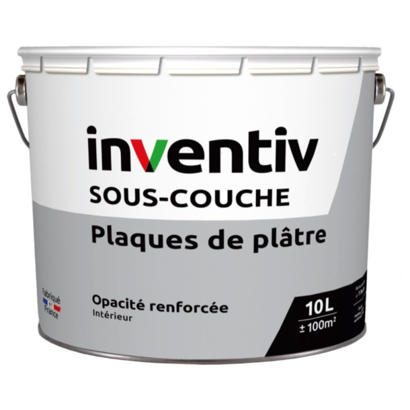 Sous-couche pour plaques de plâtre Pro blanc mat 10 L INVENTIV