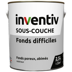 Sous-couche pour fonds difficiles blanc mat 2,5 L INVENTIV