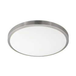 Plafonnier LED Competa 1 blanc et nickel mat Ø 43 cm 20 W EGLO