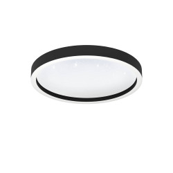 Plafonnier LED Montemorelos-Z noir dimmable Ø 42 cm 17,8 W EGLO