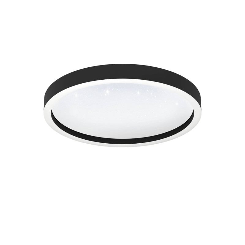 Plafonnier LED Montemorelos-Z noir dimmable Ø 42 cm 17,8 W EGLO