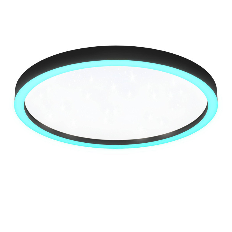 Plafonnier LED Montemorelos-Z noir dimmable Ø 57 cm 34,5 W EGLO