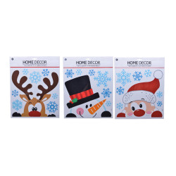 Décoration figurine de Noël pour fenêtre 31 x 38 cm DECORIS