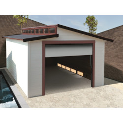 Garage Torino 5.72x3.65m Bois Porte Sectionnelle | SOLID