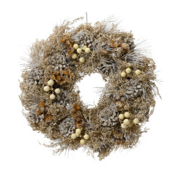 Couronne de fleurs séchées Ø 34 cm DECORIS