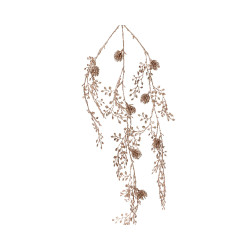 Guirlande avec feuilles pailletées rose pétillant 88 cm DECORIS