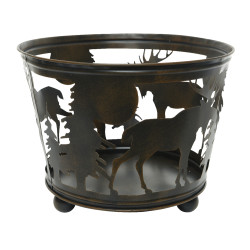 Brasero de Noël noir Ø 45 x 35 cm DECORIS