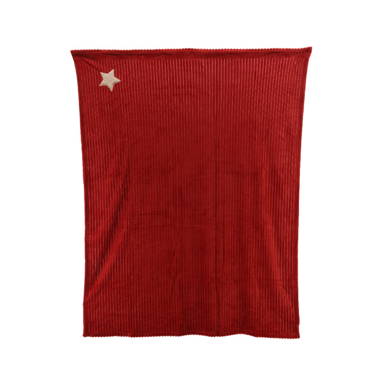 Plaid de Noël rouge 150 x 200 cm DECORIS