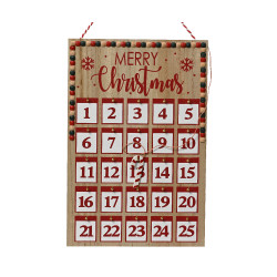Calendrier de l'avent en bois avec sucre d'orge 23,7 x 35,5 cm DECORIS