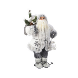 Figurine de Père Noël avec lanterne 45 cm DECORIS