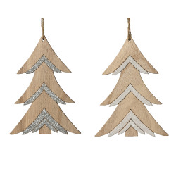 Sapin en bois à suspendre Ø 10 x 14 cm DECORIS
