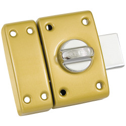 Verrou à bouton avec cylindre CLK CB40 bronze ABUS