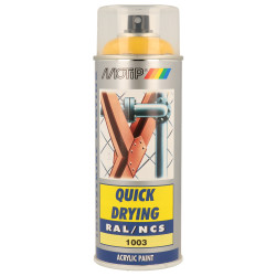 Peinture Acrylique Jaune Sécurité 0,4L – Séchage Rapide | MOTIP