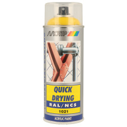 Peinture acrylique en spray Quick Drying jaune colza 0,4 L MOTIP