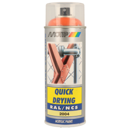 Peinture acrylique en spray Quick Drying orange pur 0,4 L MOTIP