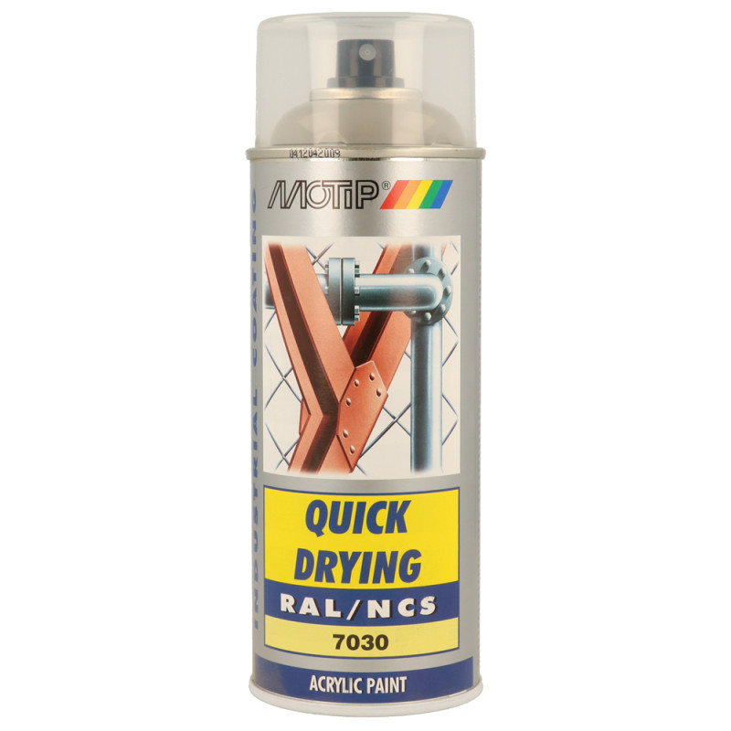 Peinture acrylique en spray Quick Drying gris pierre 0,4 L MOTIP