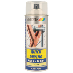 Peinture Acrylique Spray Gris Clair – Séchage Rapide | MOTIP