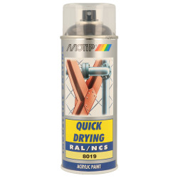 Peinture acrylique en spray Quick Drying brun gris 0,4 L MOTIP