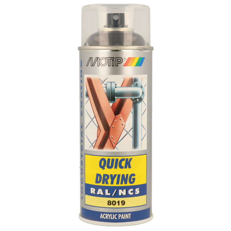 Peinture acrylique en spray Quick Drying brun gris 0,4 L MOTIP