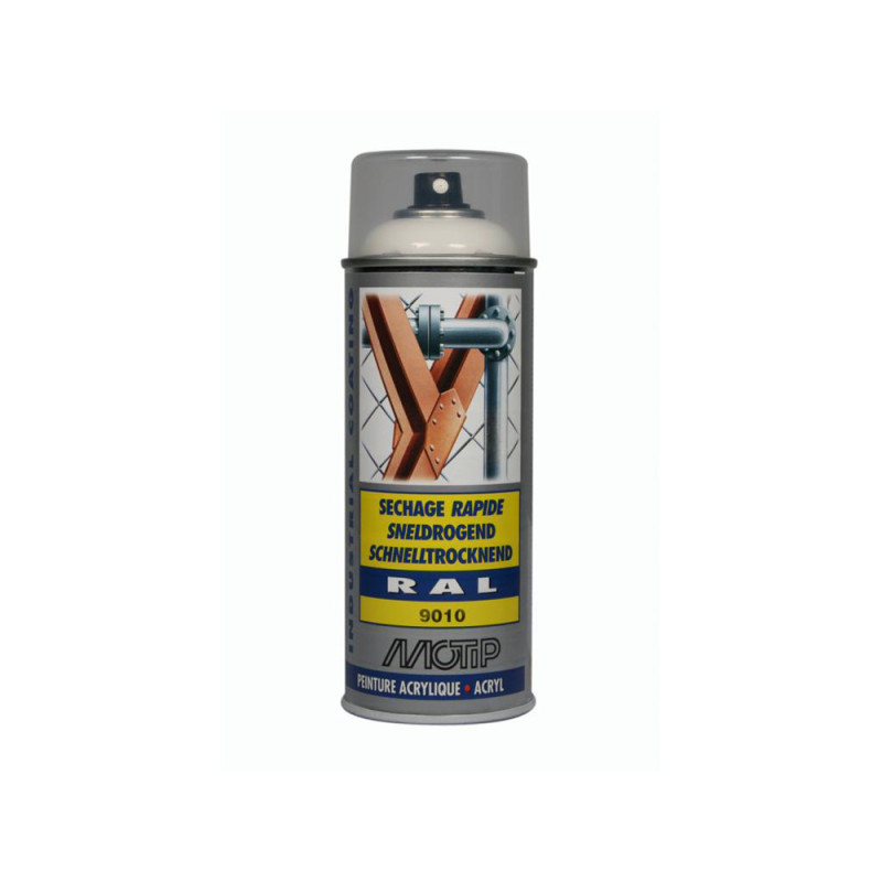 Peinture acrylique en spray Quick Drying blanc crème 0,4 L MOTIP