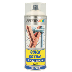 Peinture Acrylique Blanc Sécurité 0.4L – Séchage Rapide | MOTIP