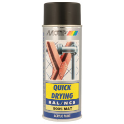 Peinture acrylique noire mate – séchage rapide | MOTIP