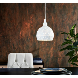 Suspension Roccaforte blanche Ø 17 cm E14 40 W EGLO Suspension Roccaforte blanche Ø 17 cm E14 40 W EGLO