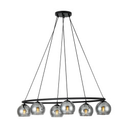 Suspension Daguelle noire E14 6 × 25 W EGLO Suspension Daguelle noire E14 6 × 25 W EGLO
