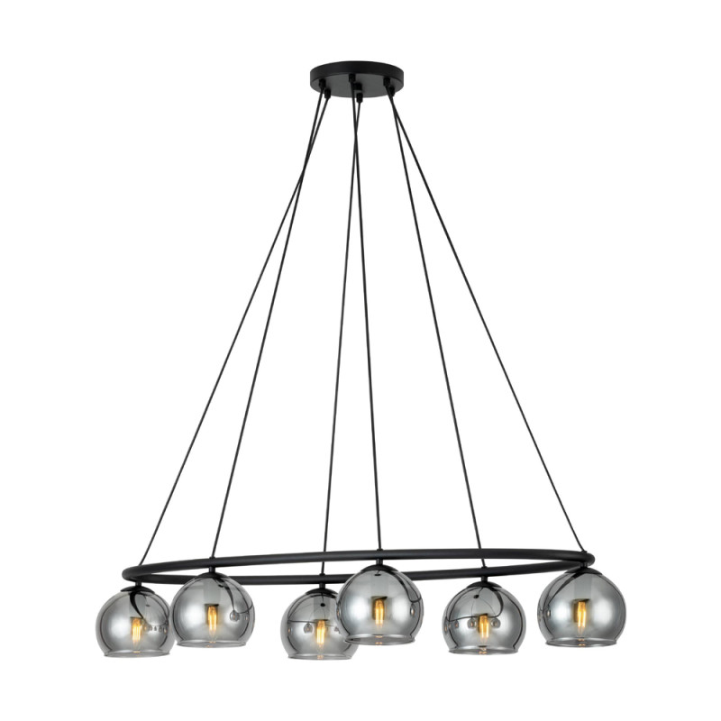 Suspension Daguelle noire E14 6 × 25 W EGLO Suspension Daguelle noire E14 6 × 25 W EGLO