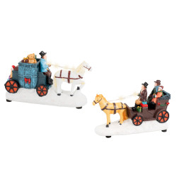 Figurine promenade en traineau LED LUMINEO