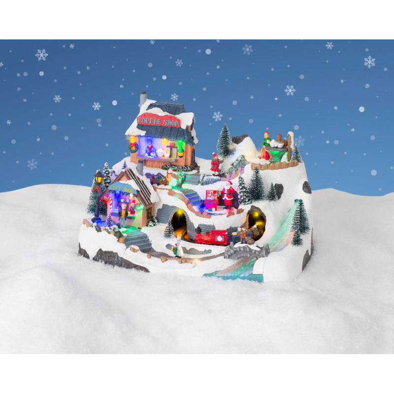 Scène de Noël animée LED LUMINEO