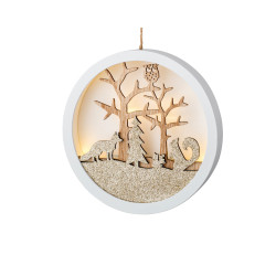 Suspension avec paysage LED Ø 14 cm blanc chaud LUMINEO