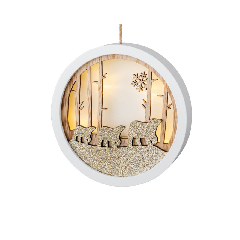 Suspension avec paysage LED Ø 14 cm blanc chaud LUMINEO