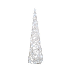 Pyramide en acrylique LED Ø 15 x 58 cm blanc froid LUMINEO