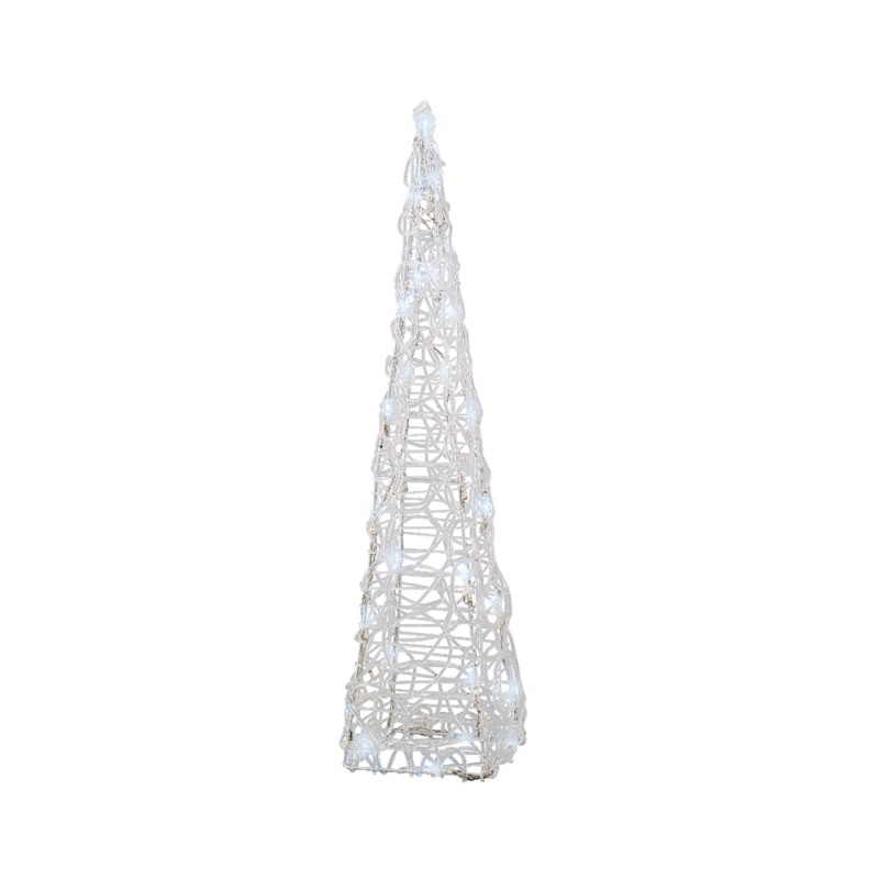 Pyramide en acrylique LED Ø 15 x 58 cm blanc froid LUMINEO