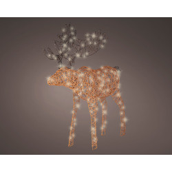 Élan en résine tressée LED 26 x 106 x 109 cm blanc chaud LUMINEO