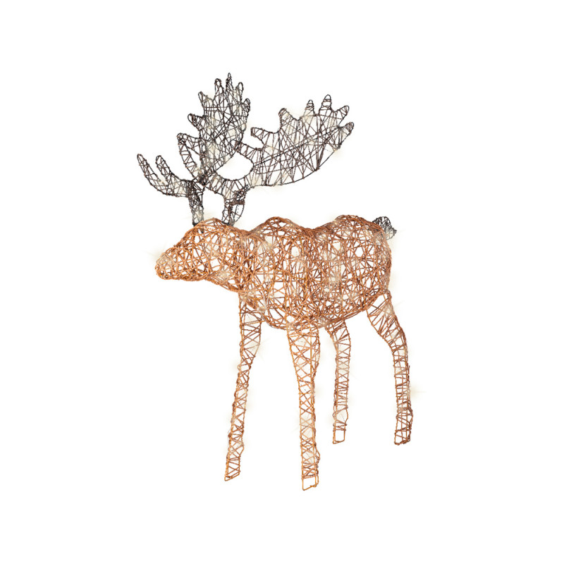 Élan en résine tressée LED 26 x 106 x 109 cm blanc chaud LUMINEO