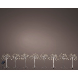 Set d'étoiles polaires LED solaire 480 LED blanc chaud 8 pièces LUMINEO
