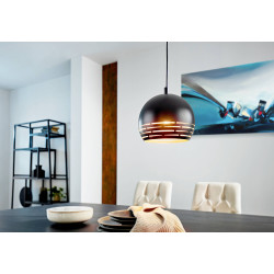 Suspension Camastra noire et or E27 40 W EGLO Suspension Camastra noire et or E27 40 W EGLO