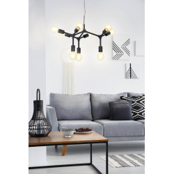Suspension Bocadella noir E27 9 × 60 W EGLO Suspension Bocadella noir E27 9 × 60 W EGLO