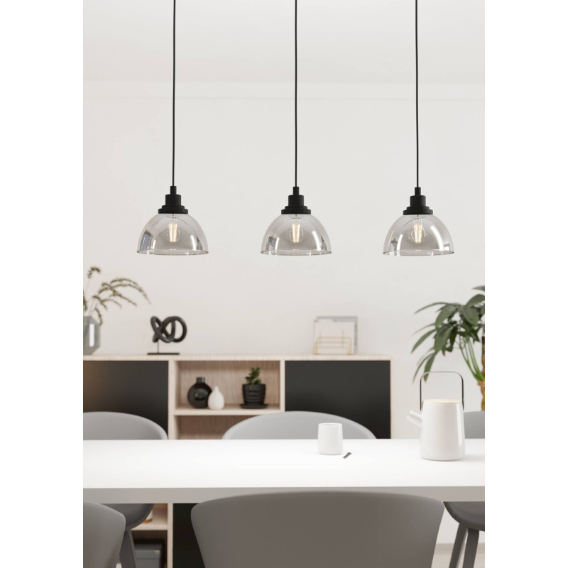 Suspension Beleser noire E27 3 × 60 W EGLO Suspension Beleser noire E27 3 × 60 W EGLO