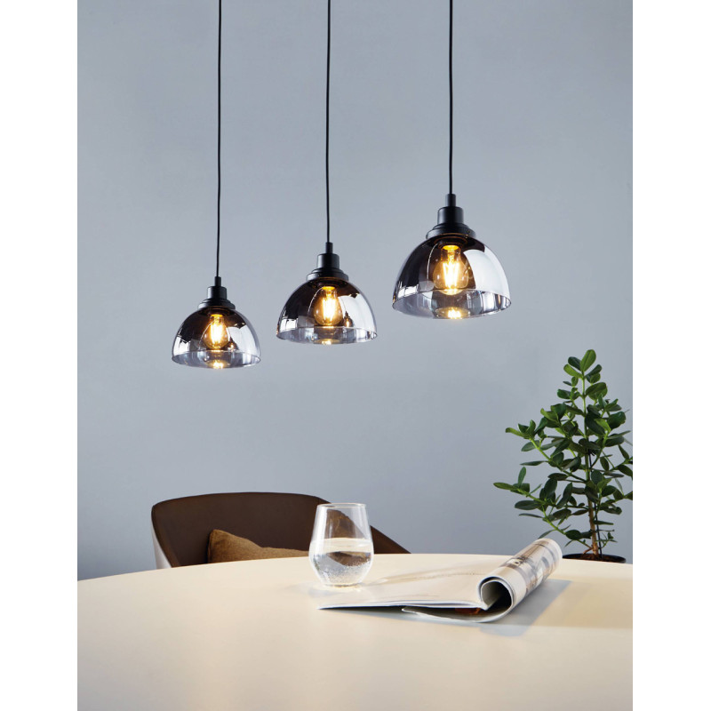 Suspension Beleser noire E27 3 × 60 W EGLO Suspension Beleser noire E27 3 × 60 W EGLO