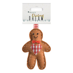 Bonhomme en pain d'épice en polyester à suspendre 9,5 cm CHRISTMAS DREAM