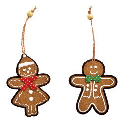 Bonhomme en pain d'épice en polyester à suspendre 7,5 cm CHRISTMAS DREAM