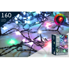 Guirlande de Noël intérieure et extérieure 160 LED multicouleur 10 m