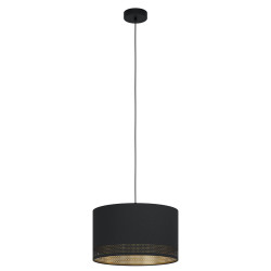 Suspension Esteperra noire et or Ø 38 cm E27 40 W EGLO
